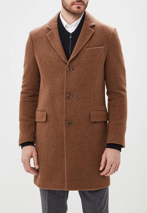 купить пальто мужское в коричневом цвете